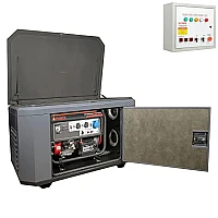 Генератор A-iPower A8000EAX в супертихом зимнем кожухе 1400SS RAL 7024 + блок автозапуска A-iPower 230В/400В 100А 8 ПИН