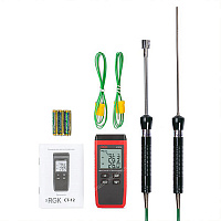 Термометр RGK CT-12 с погружным зондом температуры TR-10W и поверхностным зондом TR-10S